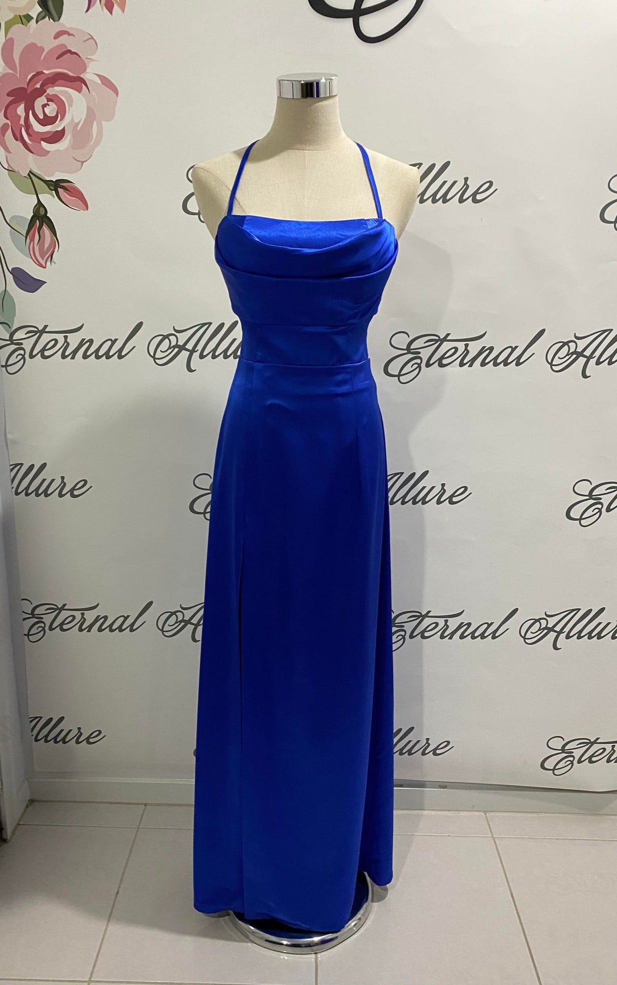 Jenny royal blue formal dress (with slit) – Eternal Allure Pty Ltd