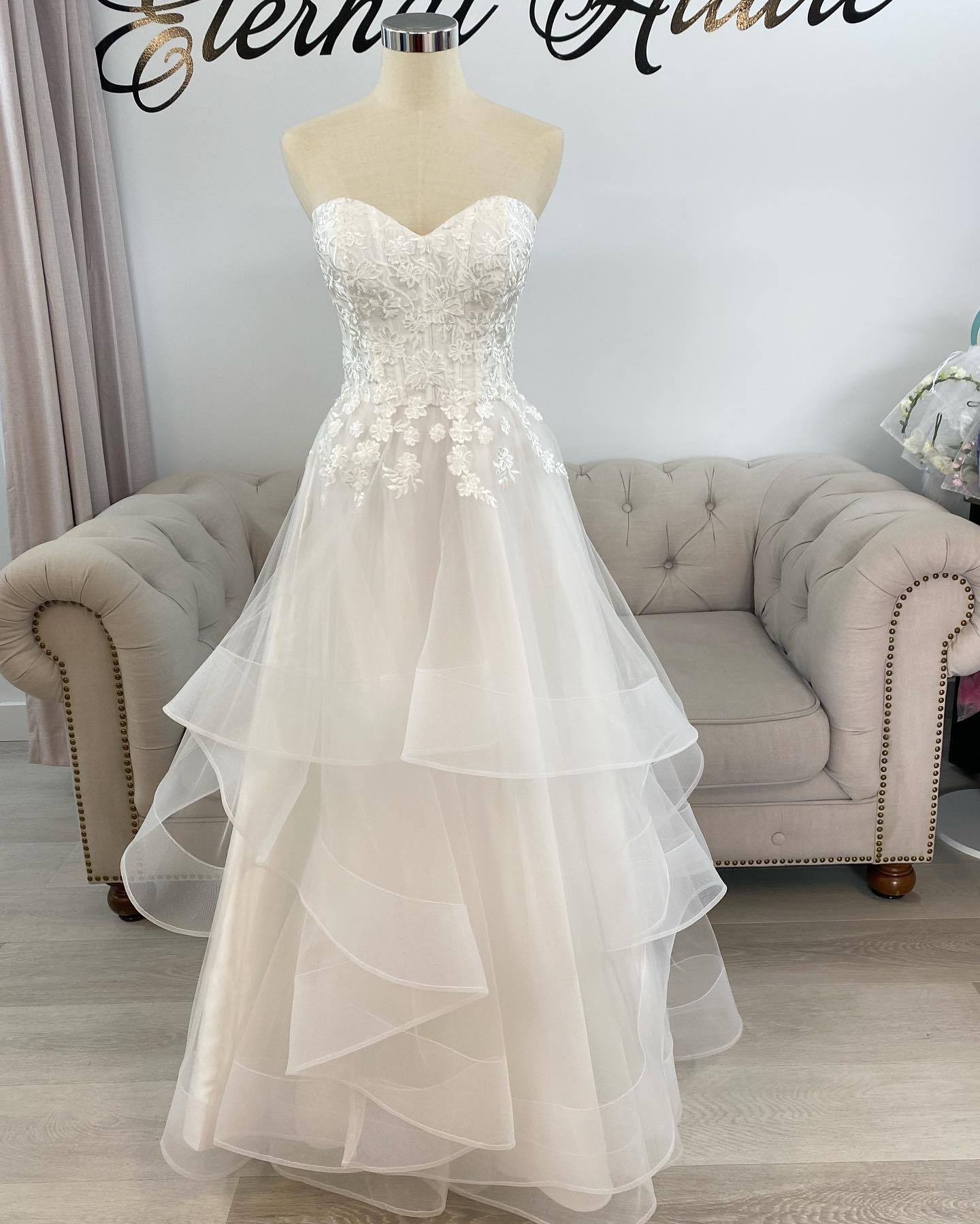 Jennifer waterfall wedding dress deb dress