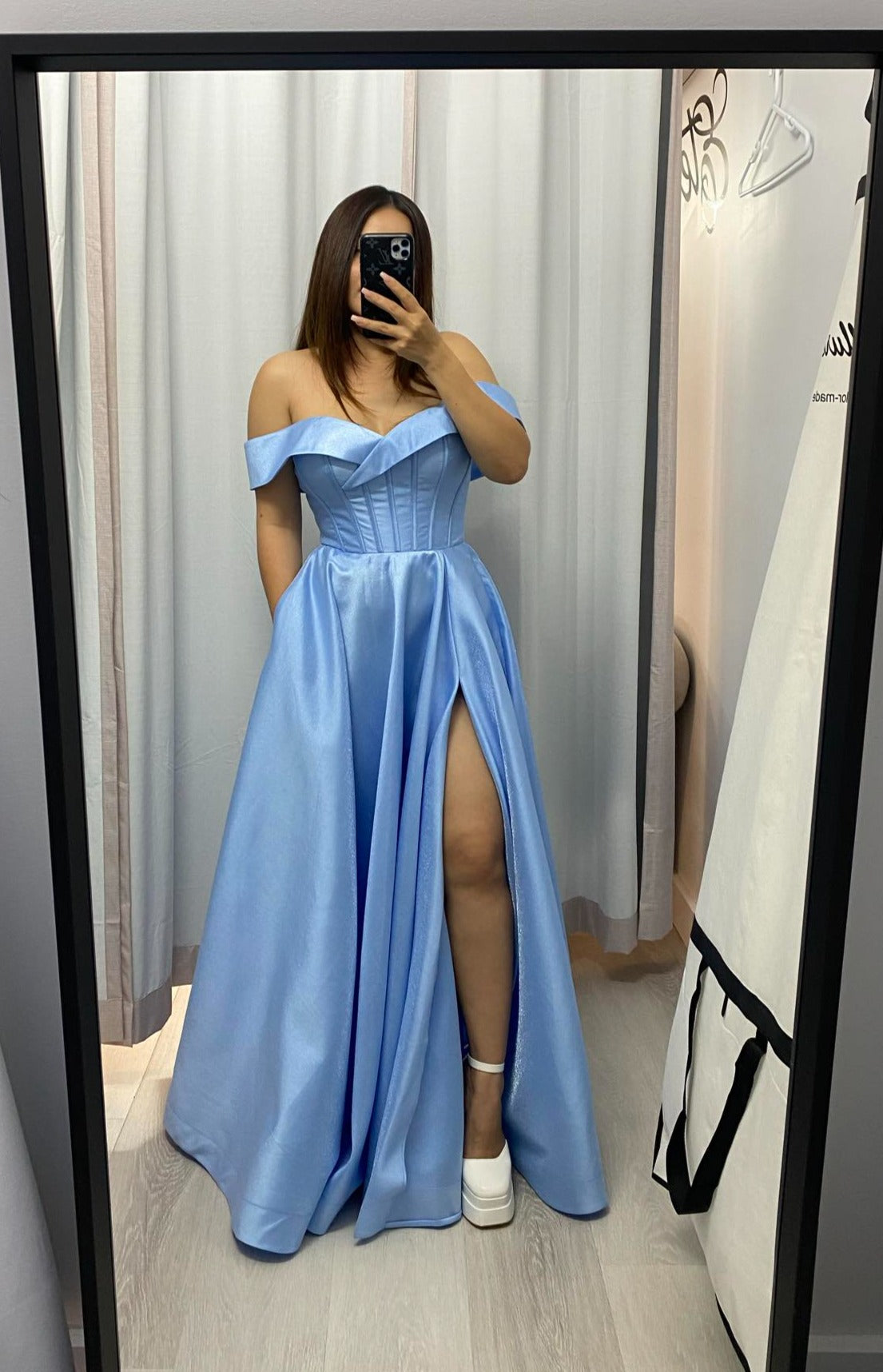 Cinderella blue formal dress off shoulder (has removable adjustable st Eternal Allure Pty Ltd Cinderella blue formal dress off shoulder (has removable adjustable st Eternal Allure Pty Ltd