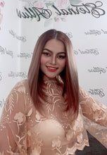 Load image into Gallery viewer, Emily embroidered long sleeves and pans PJ/Bridal set