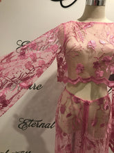 Load image into Gallery viewer, Emily embroidered long sleeves and pans PJ/Bridal set