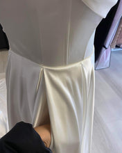 Load image into Gallery viewer, Anna wedding dress ( with slit and pockets , corset back)
