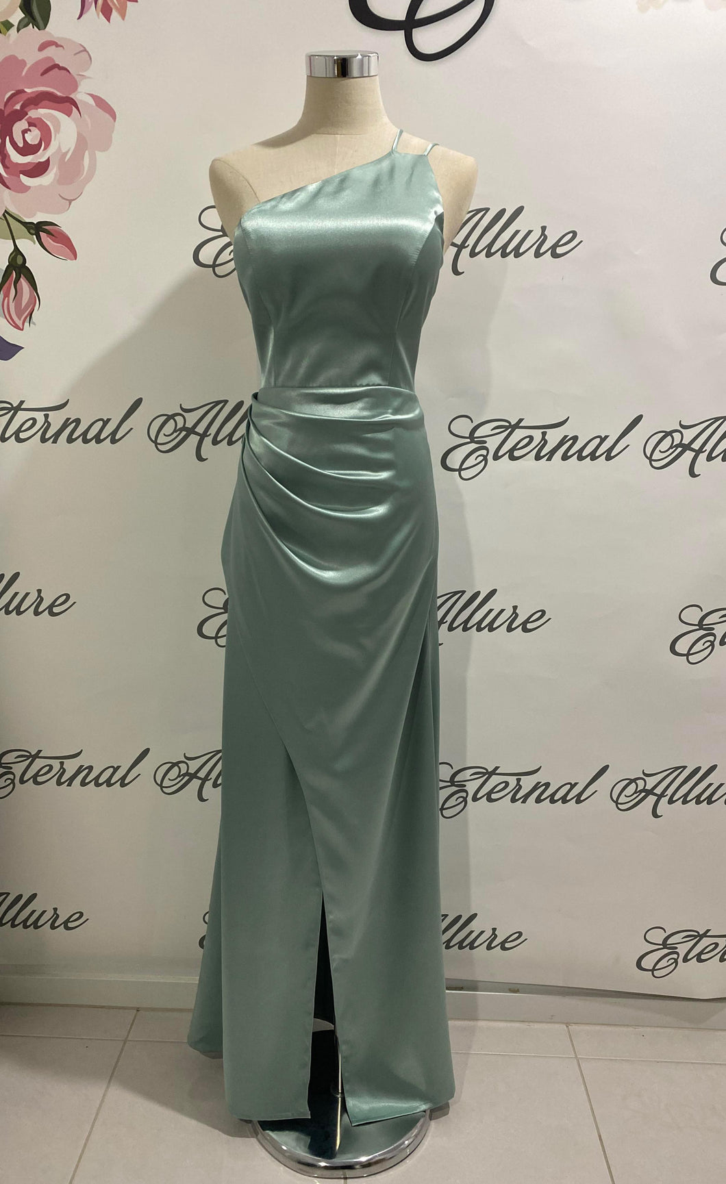 Bella sage green formal dress