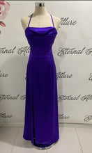 Load image into Gallery viewer, Jenny purple formal dress (with slit)
