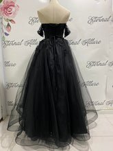 Load image into Gallery viewer, Anna black wedding dress, black formal dress
