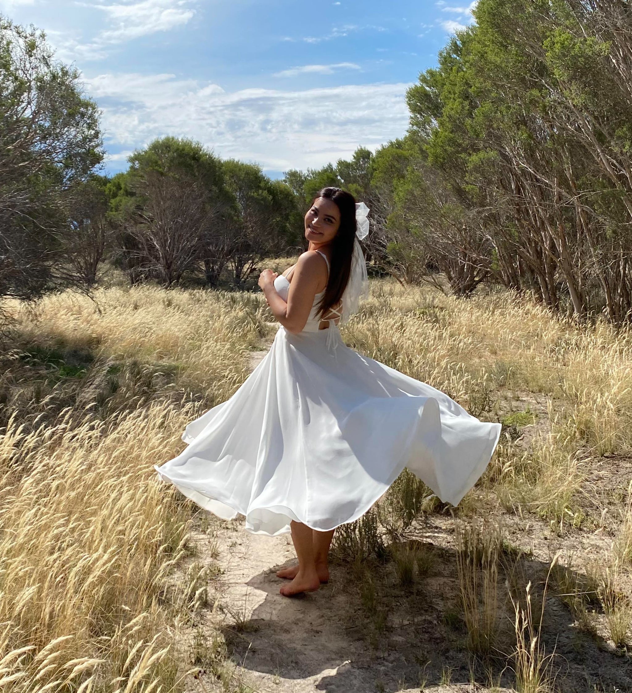 sachin and babi light blue dress Bingung Cari Dress Putih untuk Kondangan? Ini Dia Inspirasinya Buat Kamu  yang Masih Remaja!