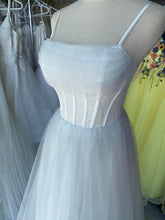 Load image into Gallery viewer, Tara wedding dress, deb dress with pocket .( glitter tulle )
