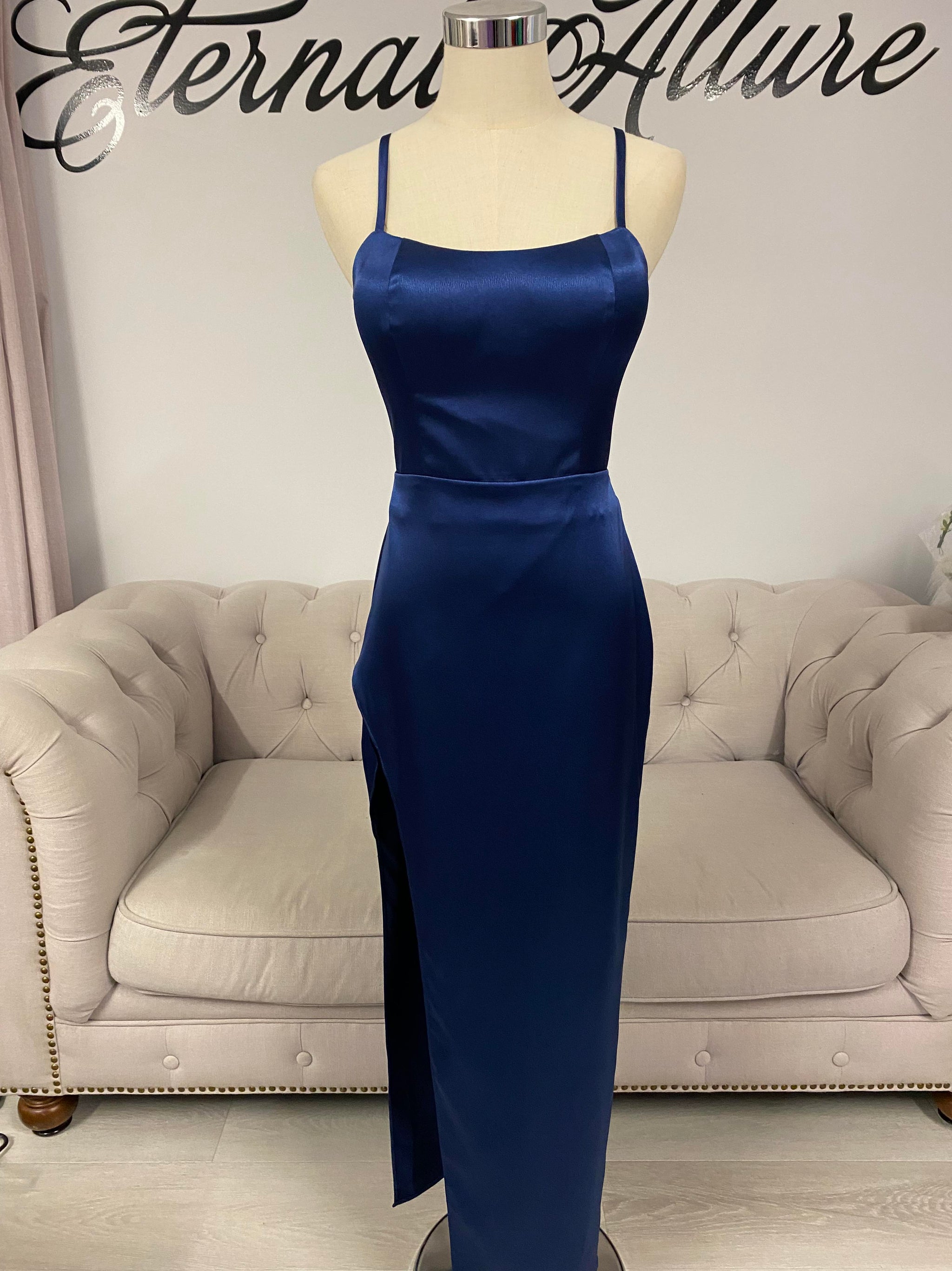 Jasmine dark blue formal dress  Eternal Allure Pty Ltd