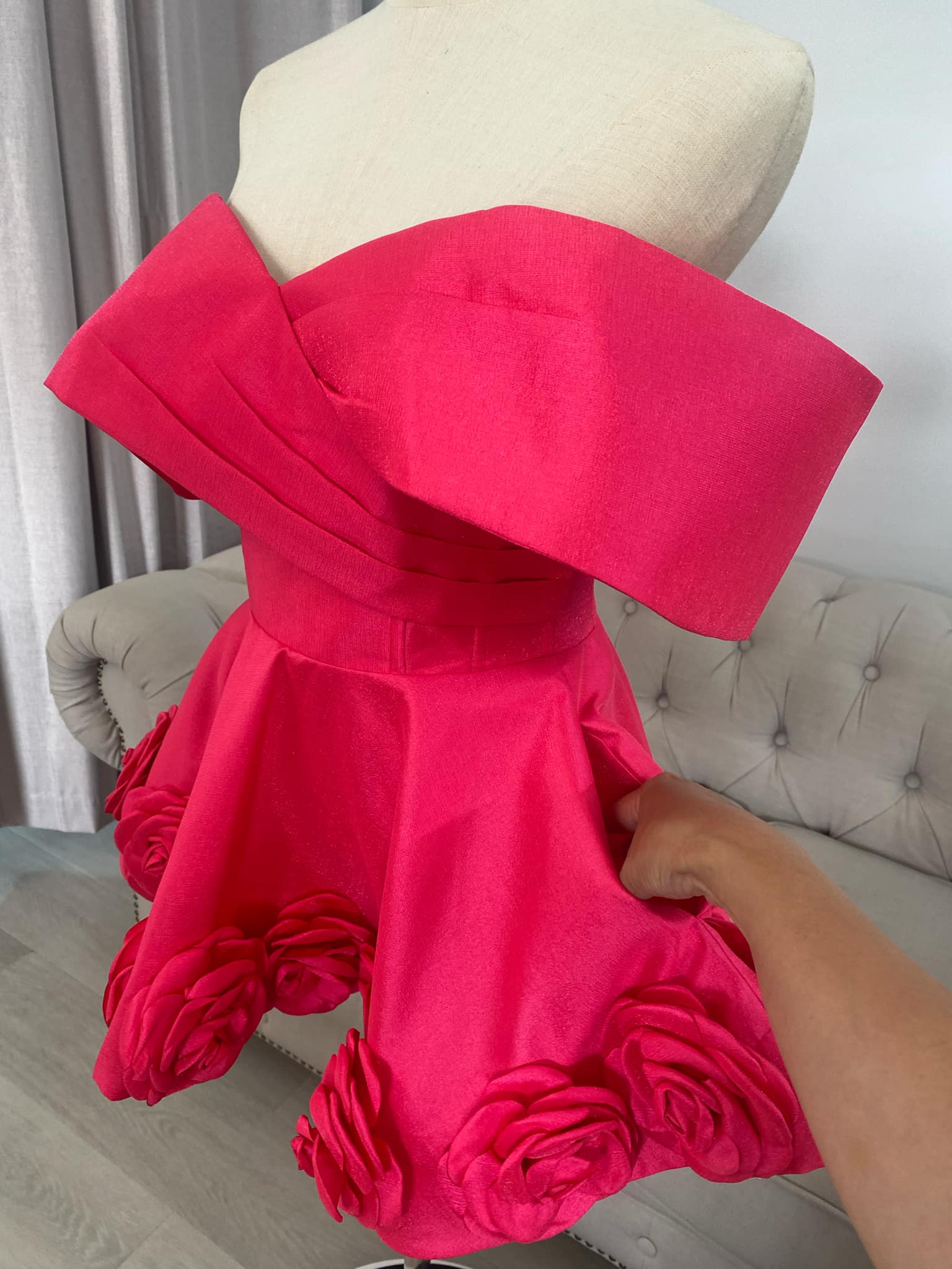 Evelyn hot pink bridal shower dress, 21st birth day dress. (with pocke Eternal Allure Pty Ltd Evelyn hot pink bridal shower dress, 21st birth day dress. (with pocke Eternal Allure Pty Ltd