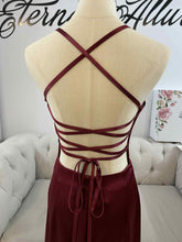 Load image into Gallery viewer, Emily dark red formal dress.

