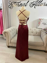 Load image into Gallery viewer, Emily dark red formal dress.
