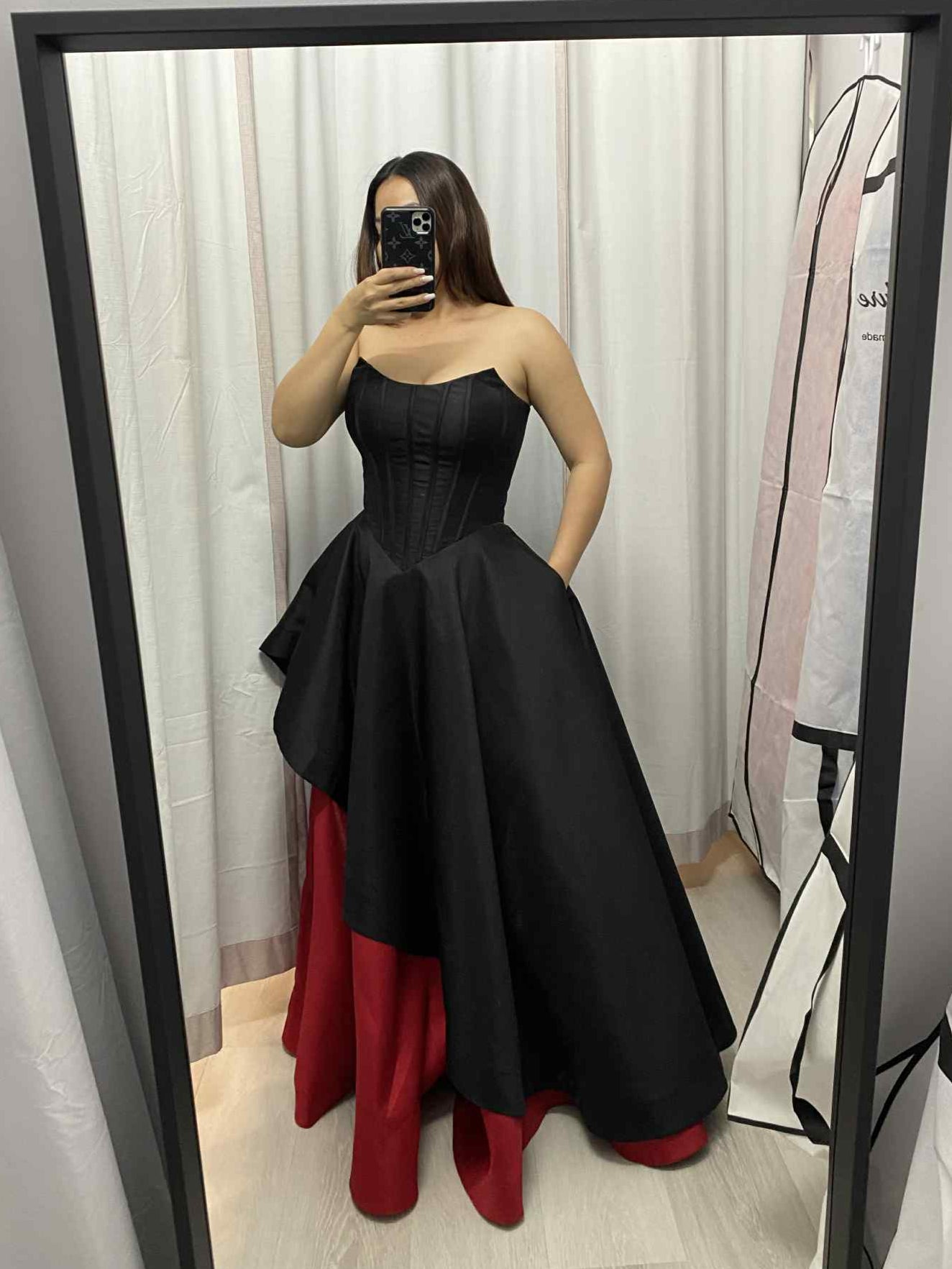 green emerald velvet dress Scarlett black and red formal dress , wedding dress . with pockets , o –  Eternal Allure Pty Ltd