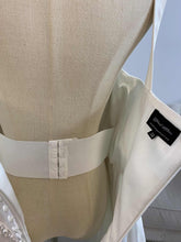 Load image into Gallery viewer, Amy wedding dress long train , with hand beaded pearls .
