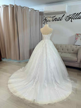 Load image into Gallery viewer, Aaliyah sparkle wedding dress (dress hoops skirt included )
