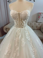 Load image into Gallery viewer, Aaliyah sparkle wedding dress (dress hoops skirt included )
