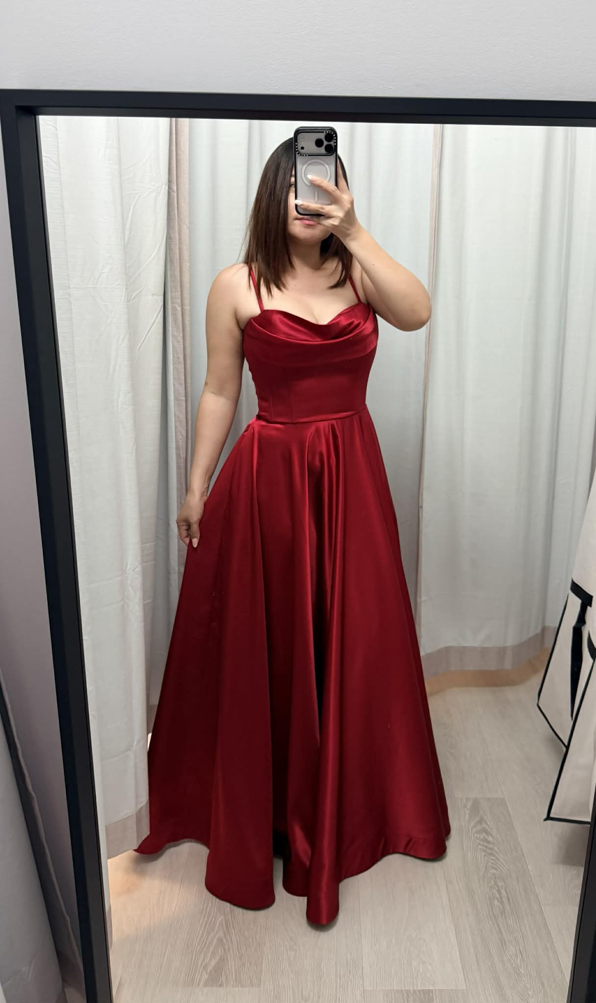Emily red formal dress with slit and pockets . Eternal Allure Pty Ltd Emily red formal dress with slit and pockets . Eternal Allure Pty Ltd