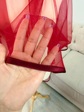 Load image into Gallery viewer, Red veil mini length.
