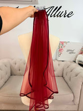 Load image into Gallery viewer, Red veil mini length.
