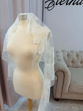 Load image into Gallery viewer, Tina Lace wedding veil carthedral length
