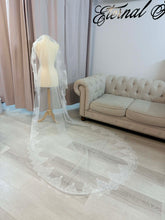 Load image into Gallery viewer, Tina Lace wedding veil carthedral length
