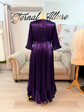 Load image into Gallery viewer, Kerrie MOB formal dress dark purple , with pockets .
