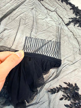 Load image into Gallery viewer, Black 3D lace cathedral length veil 3m
