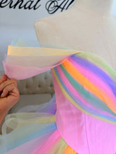 Load image into Gallery viewer, Mia rainbow wedding dress with detachable off shoulder and straps .
