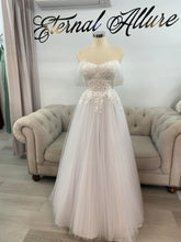 Load image into Gallery viewer, Zoe wedding dress, debutante dress with pockets and removable adjustable straps.
