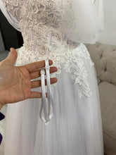 Load image into Gallery viewer, Zoe wedding dress, debutante dress with pockets and removable adjustable straps.
