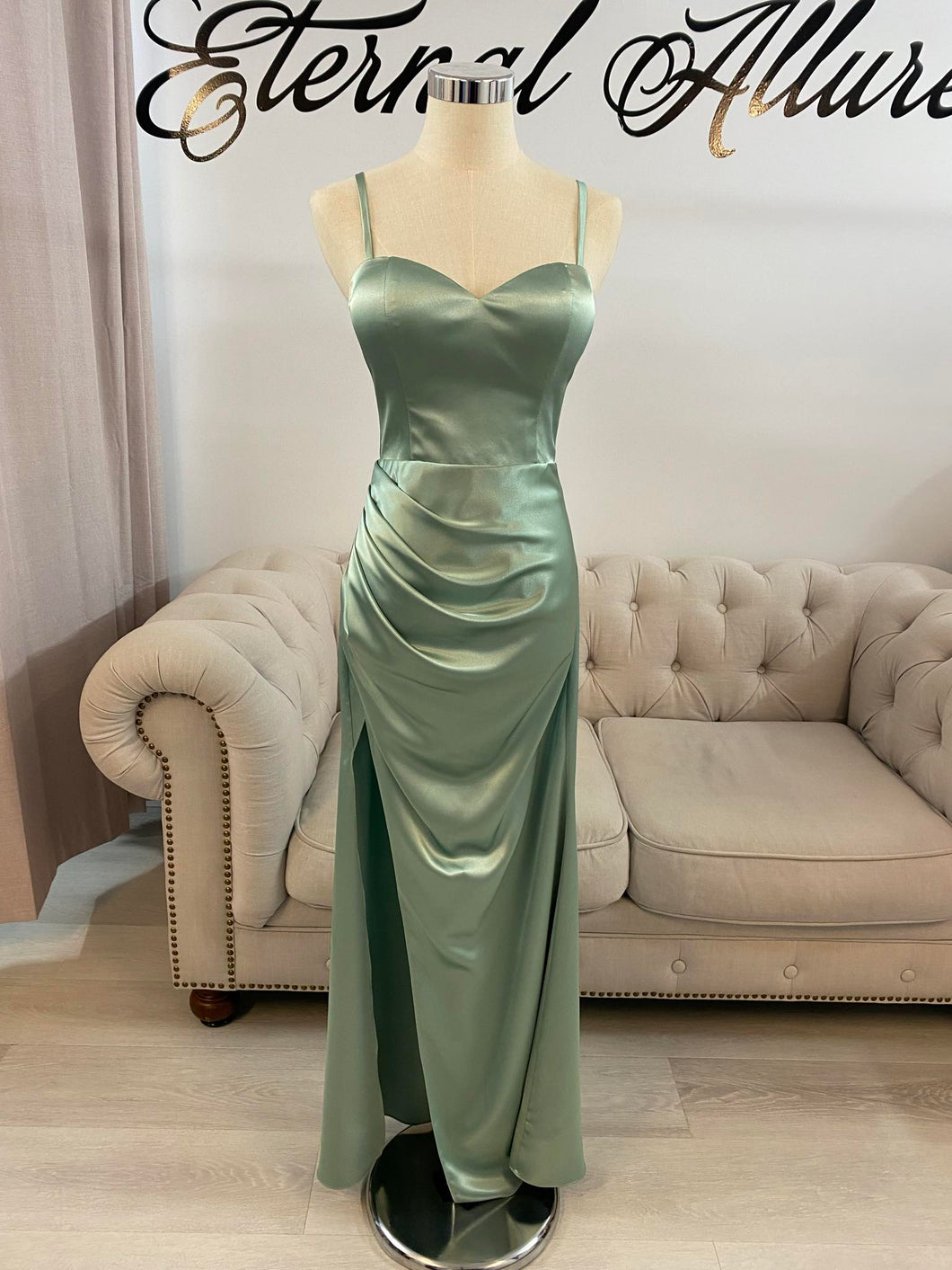 Bridie sage green formal dress