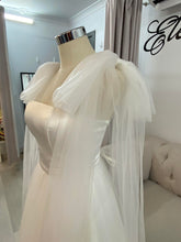 Load image into Gallery viewer, Sarah wedding dress, debutante dress with pockets ( removable adjustable straps,bow )
