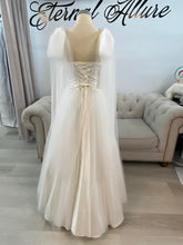 Load image into Gallery viewer, Sarah wedding dress, debutante dress with pockets ( removable adjustable straps,bow )
